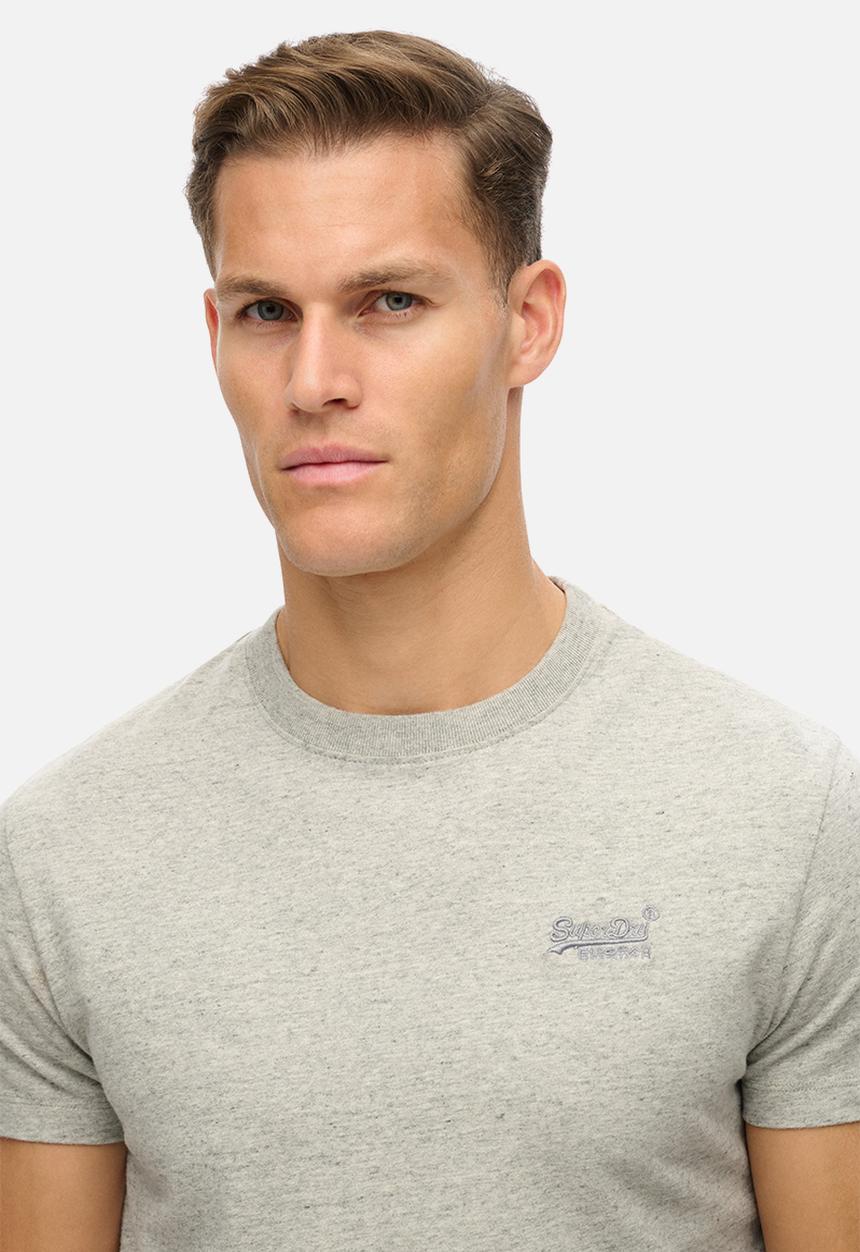 Superdry. - Essential logo emb tee - Grey Fleck Marl