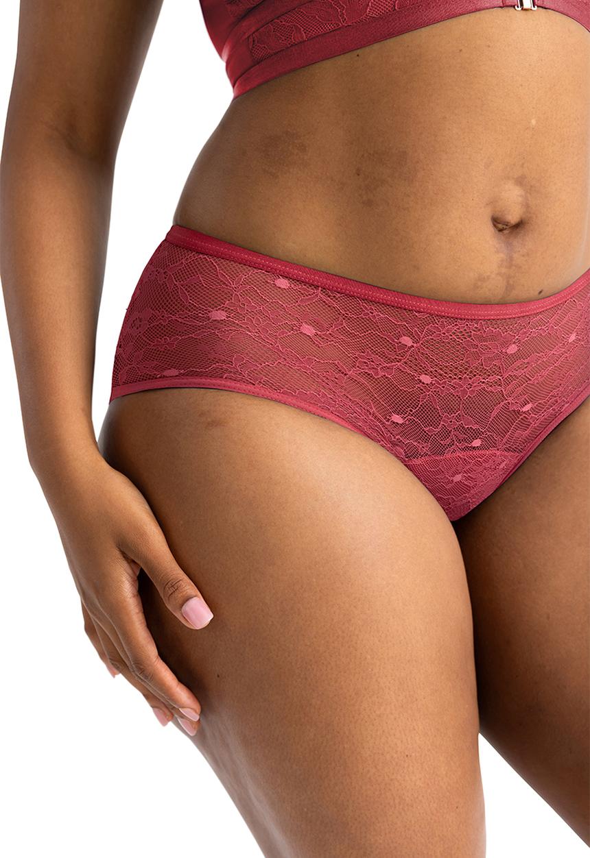 DORINA - Curvy Vada/eco-moon lace - red