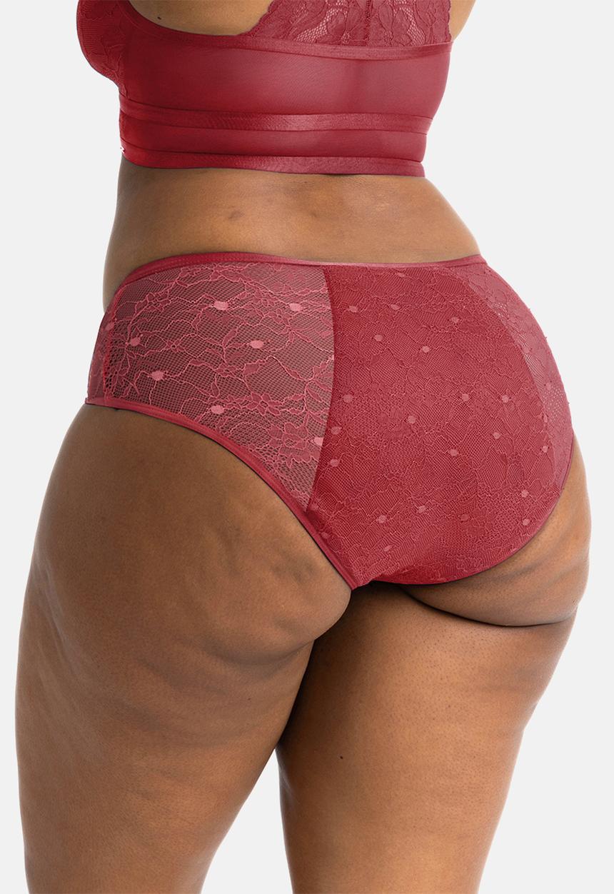 DORINA - Curvy Vada/eco-moon lace - red
