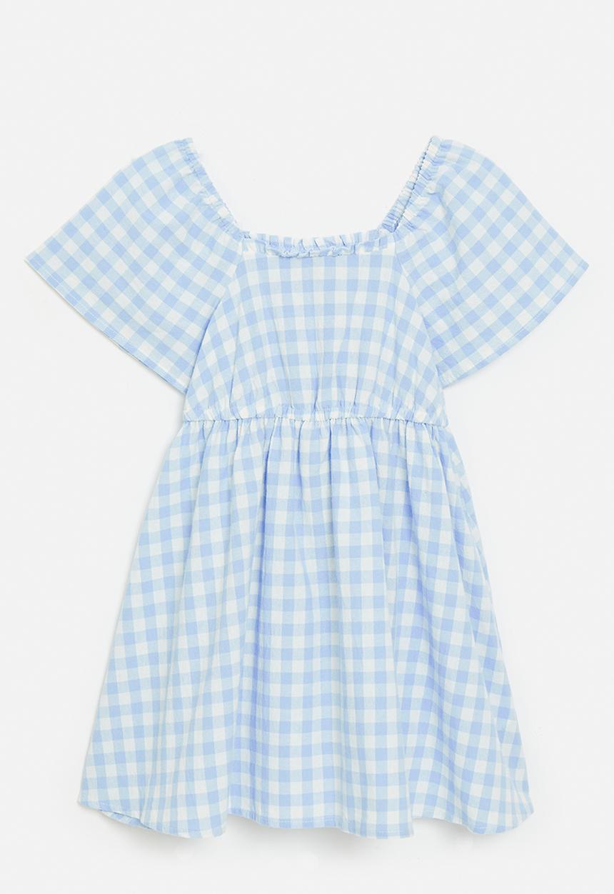 Cotton On - Penny short sleeve dress - dawn blue/gingham