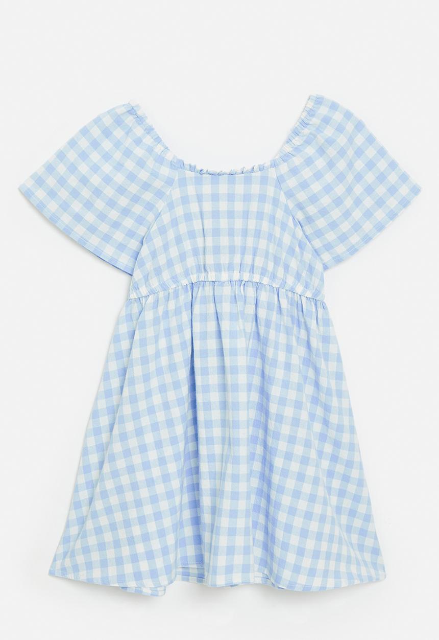 Cotton On - Penny short sleeve dress - dawn blue/gingham