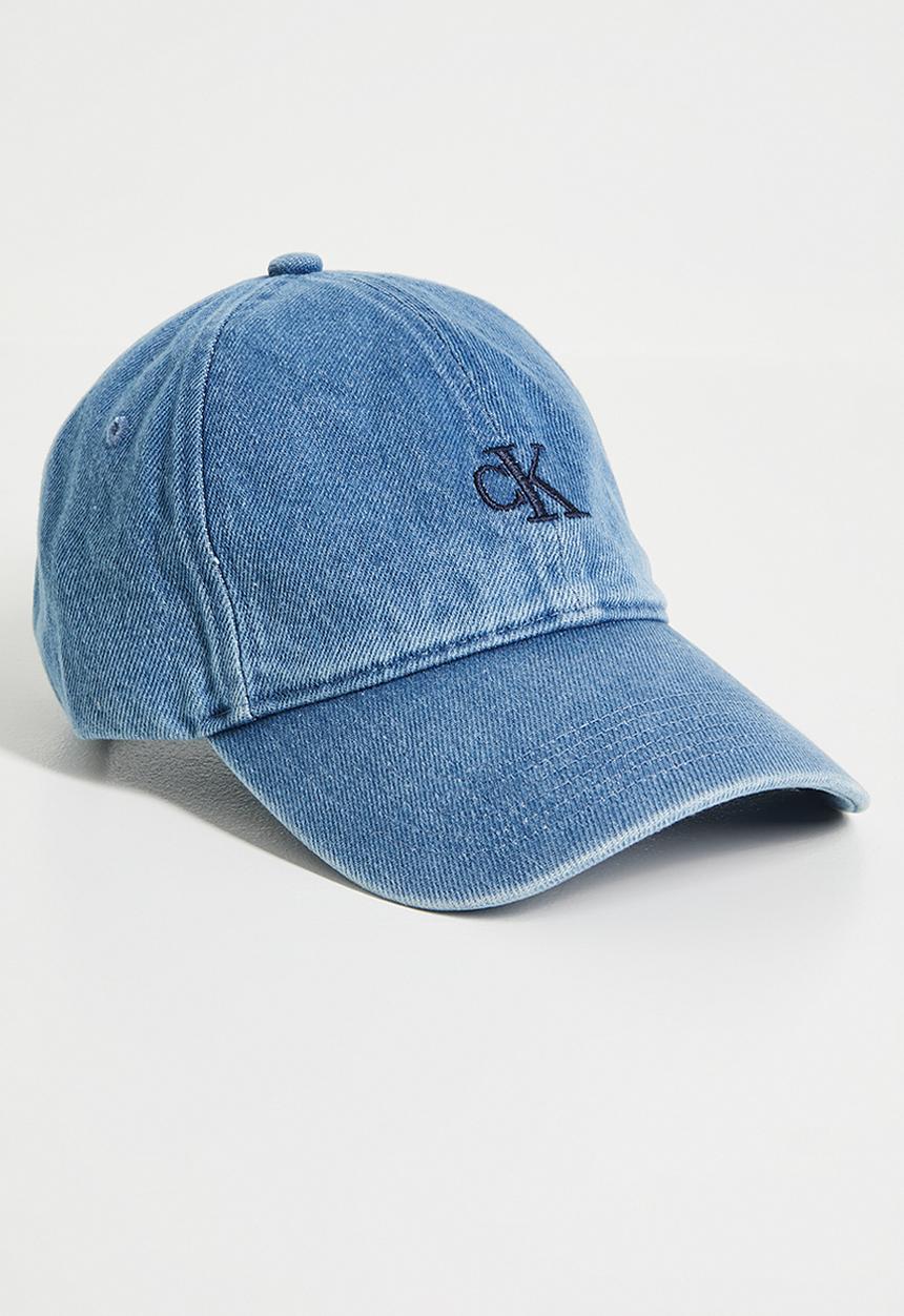 Calvin Klein - Embroidered monogram denim cap- new blue