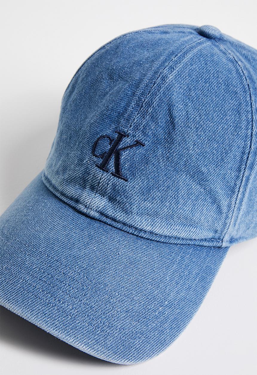 Calvin Klein - Embroidered monogram denim cap- new blue