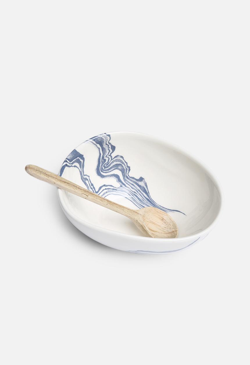 Love Milo - Indigo bowl & wooden spoon