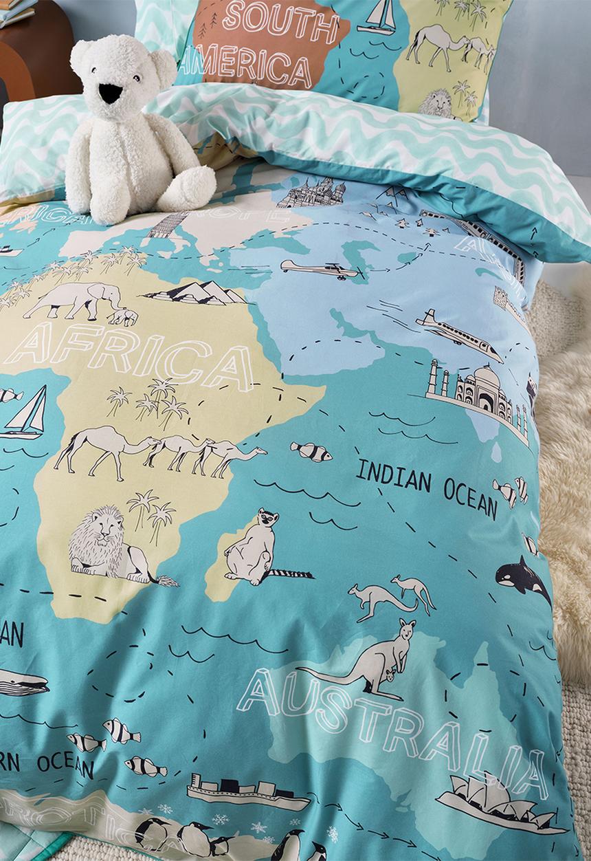 Linen House - Atlas Duvet Cover Set - blue