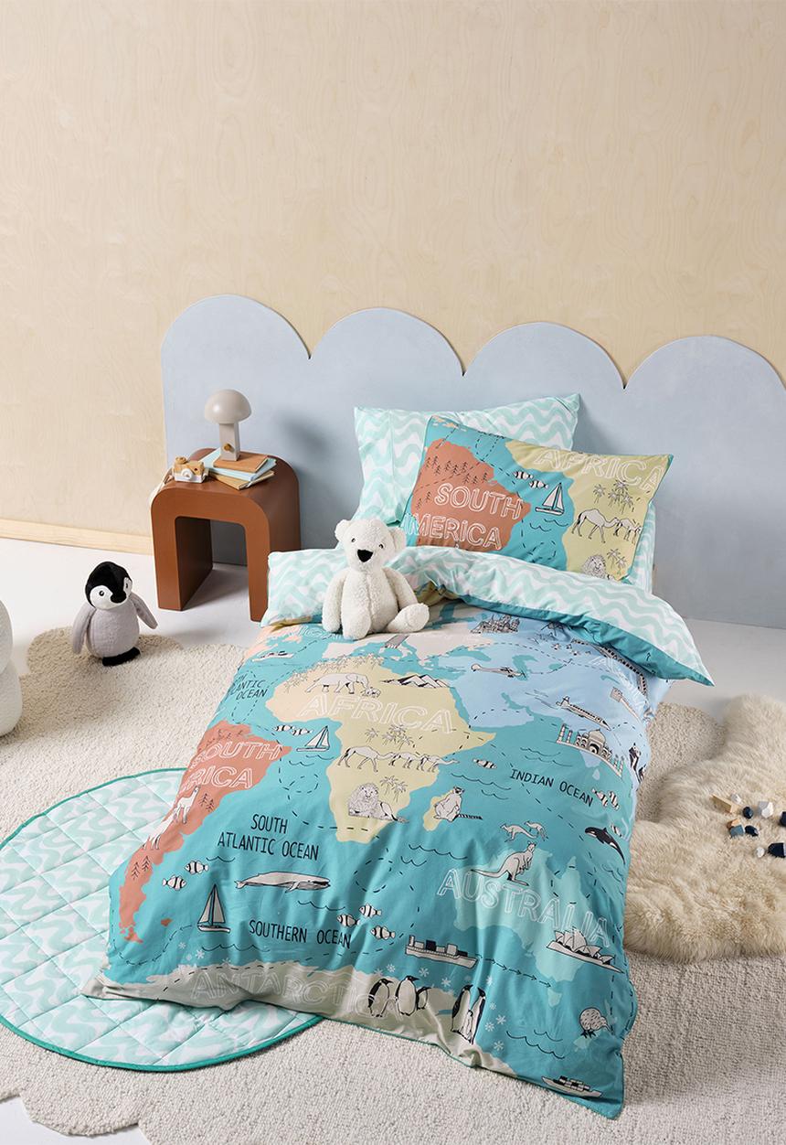 Linen House - Atlas Duvet Cover Set - blue