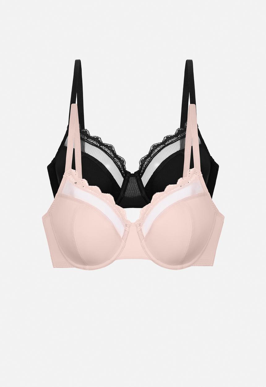 DORINA - Curvy Jana 2pack wired bra - pink/black