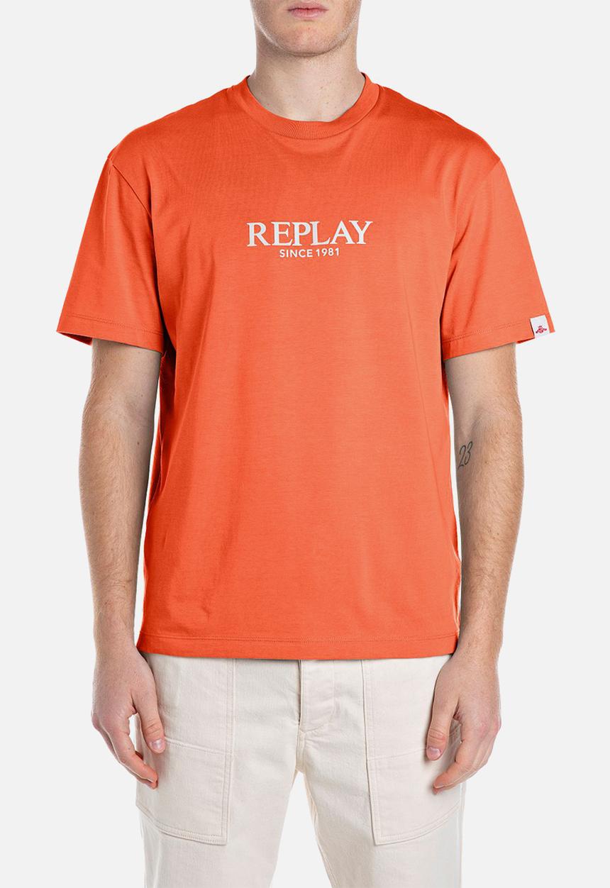 Replay - Relaxed Basic Jersey Tee - Carrot