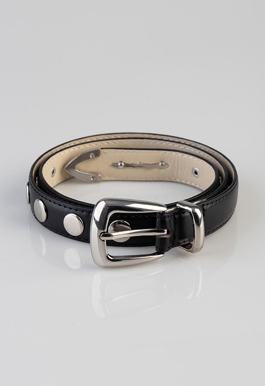 SISSY BOY - Studded belt - black/silver