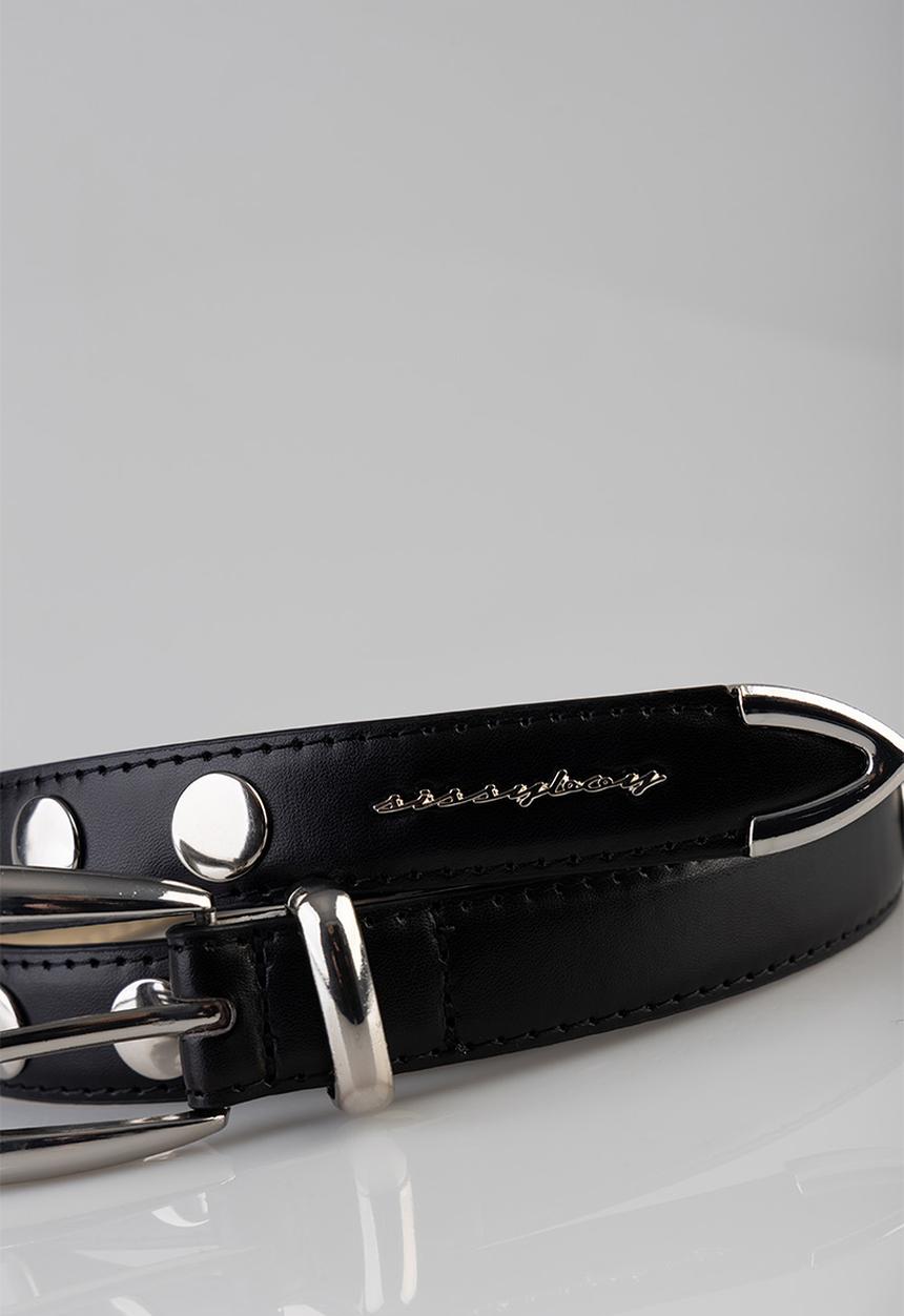 SISSY BOY - Studded belt - black/silver