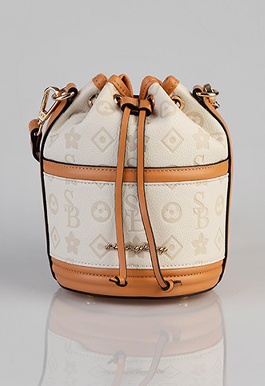 SISSY BOY - Mini embossed bucket bag - cream