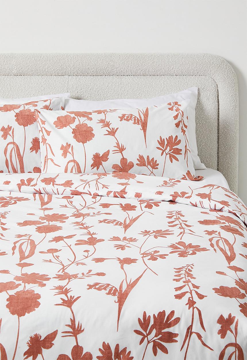 Sixth Floor - Sienna Floral Cotton Blend Duvet Set Rust