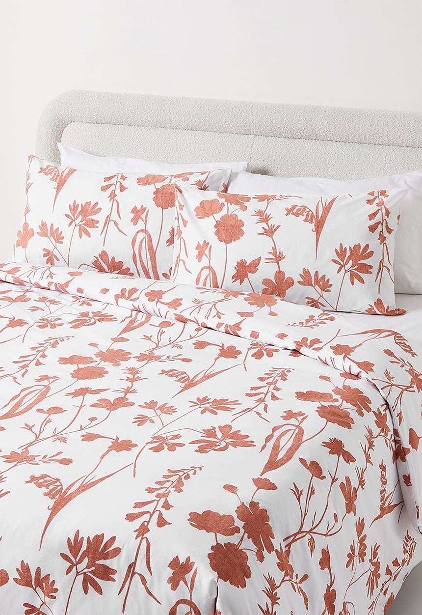 Sixth Floor - Sienna Floral Cotton Blend Duvet Set Rust