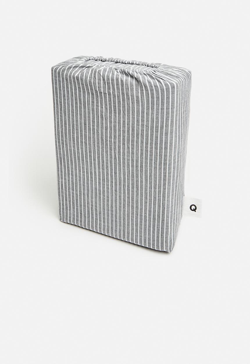 Sixth Floor - Cotton Yarn Dye Stripe  Duvet Set Grey & White