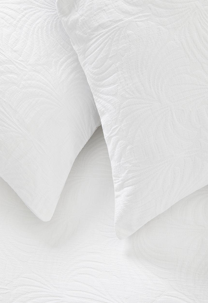 Sixth Floor - Cotton Matelasse Foliage Duvet Set - White