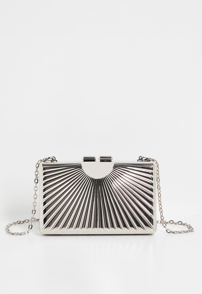 Tessa Design - Chriselle detailed clutch bag-silver