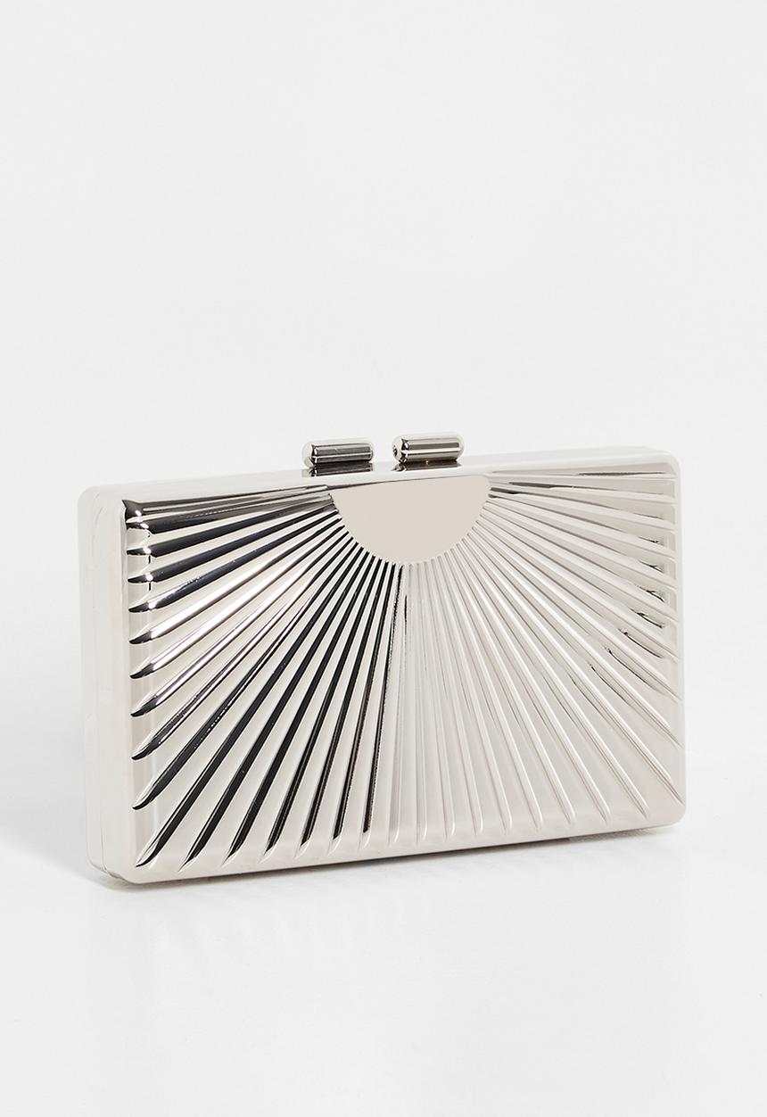 Tessa Design - Chriselle detailed clutch bag-silver