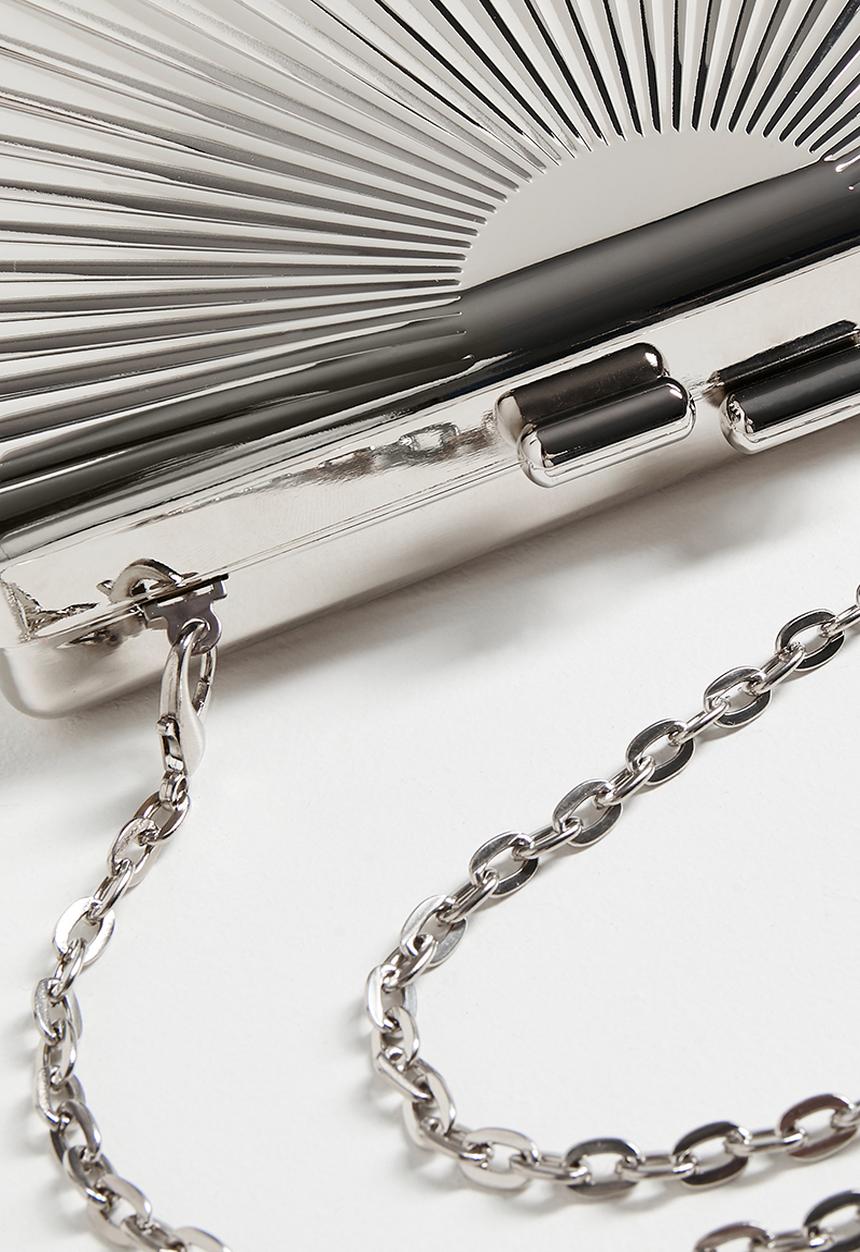 Tessa Design - Chriselle detailed clutch bag-silver