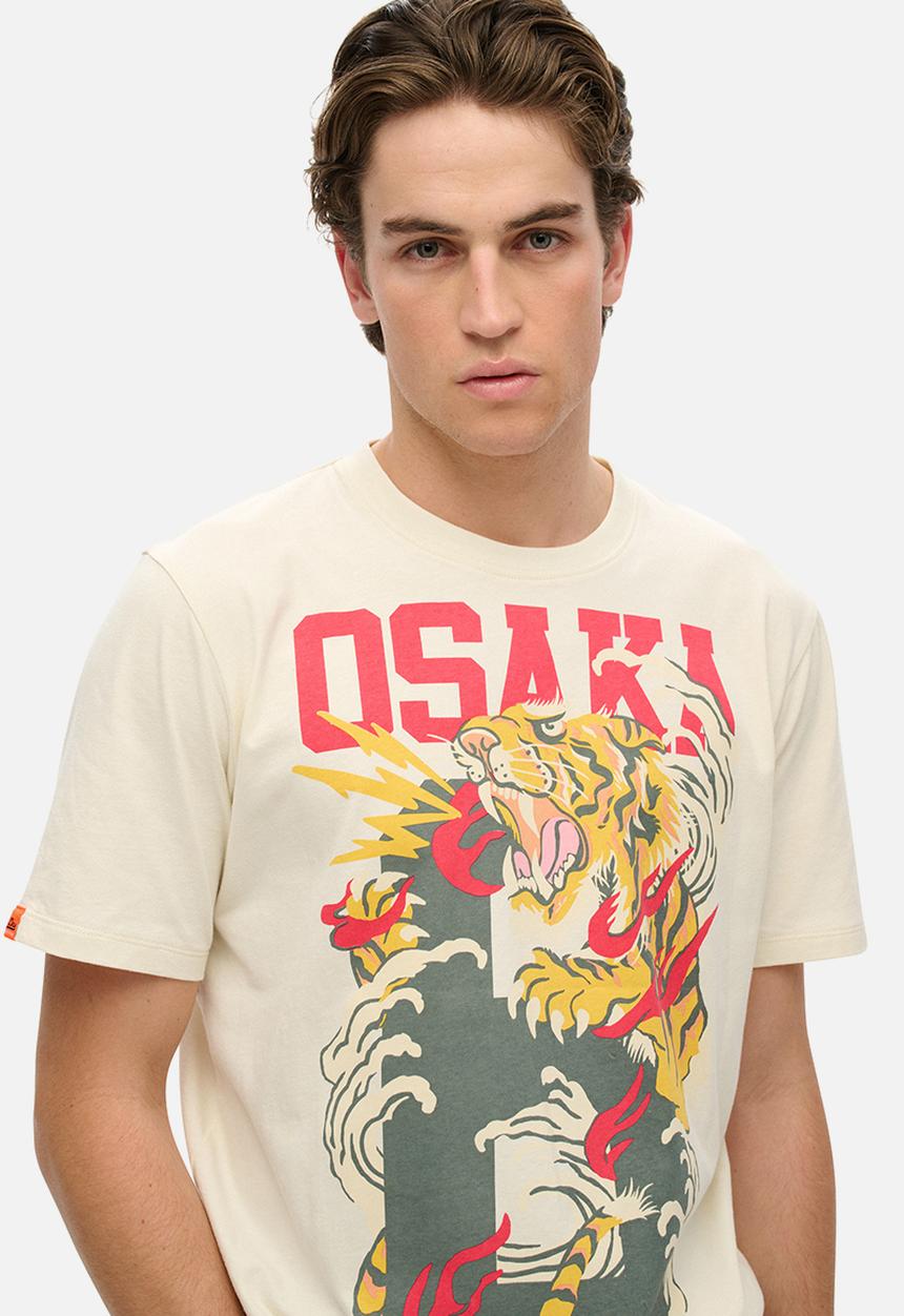 Superdry. - Osaka Loose Tee - Bone White