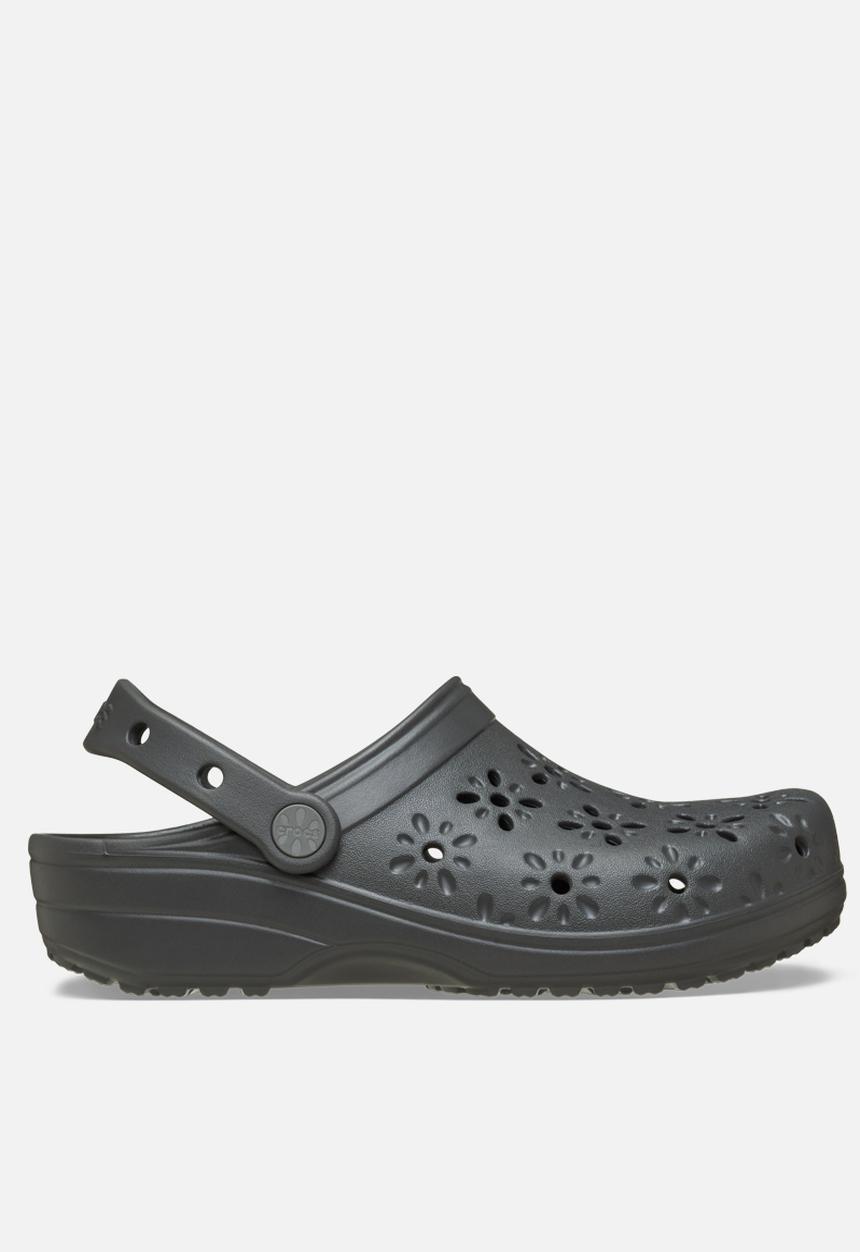 Crocs - Classic sic floral cut out clog - black sand