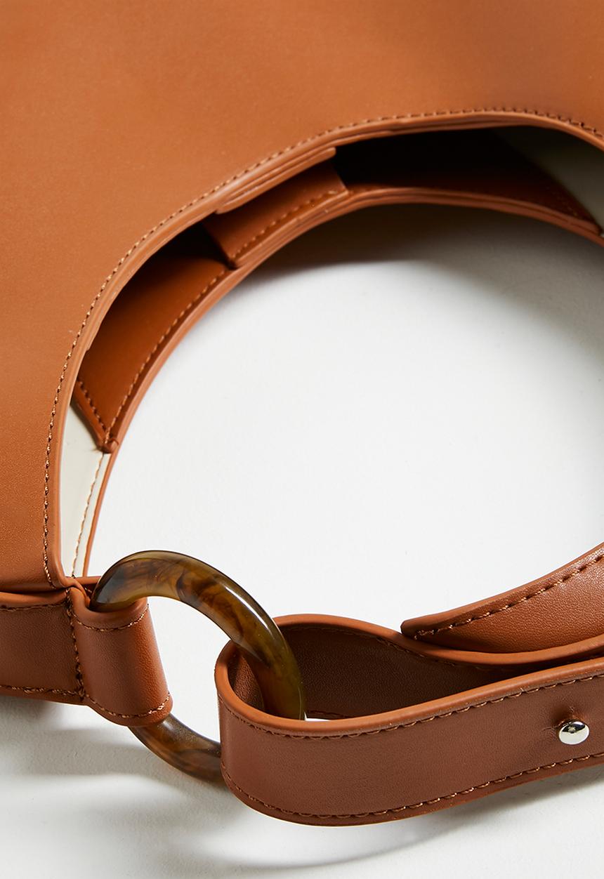 Tessa Design - Alexa crescent shoulder bag - tan
