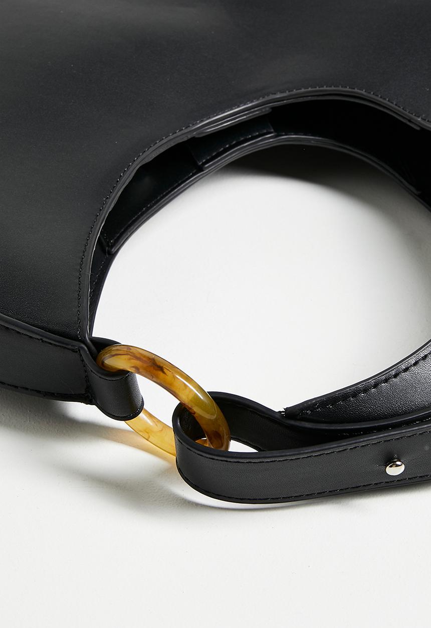 Tessa Design - Alexa crescent shaped shoulder bag - black