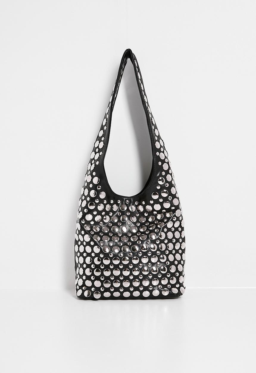 Tessa Design - Roxanne studded shoulder bag - black