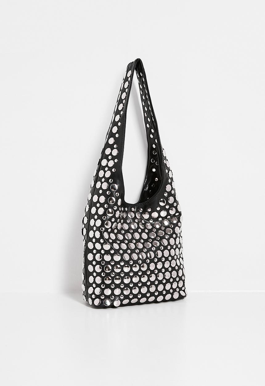 Tessa Design - Roxanne studded shoulder bag - black