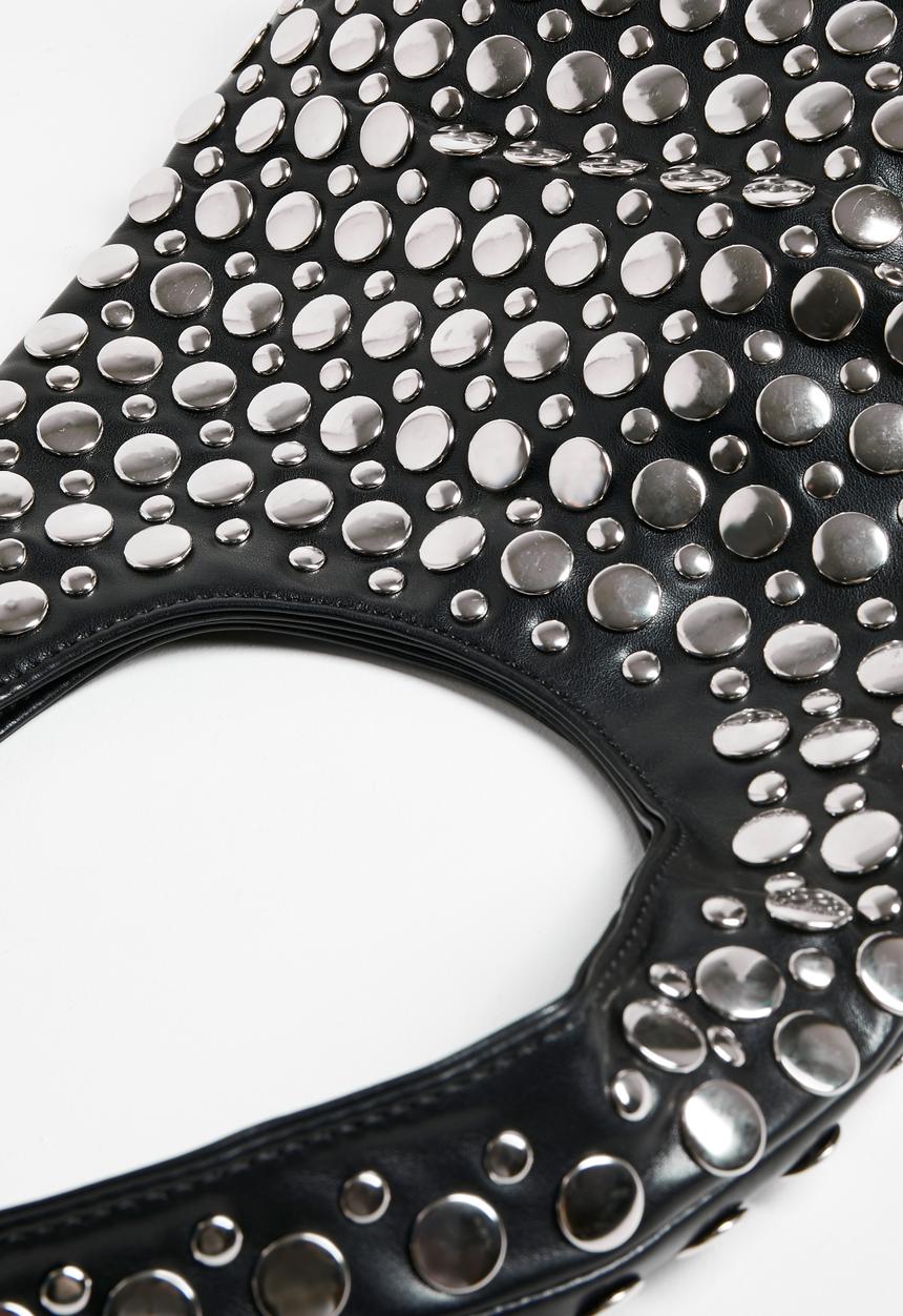 Tessa Design - Roxanne studded shoulder bag - black