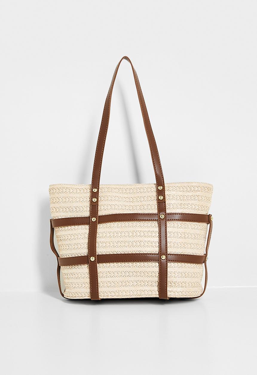 Tessa Design - Katherine weave straw shoulder bag - natural