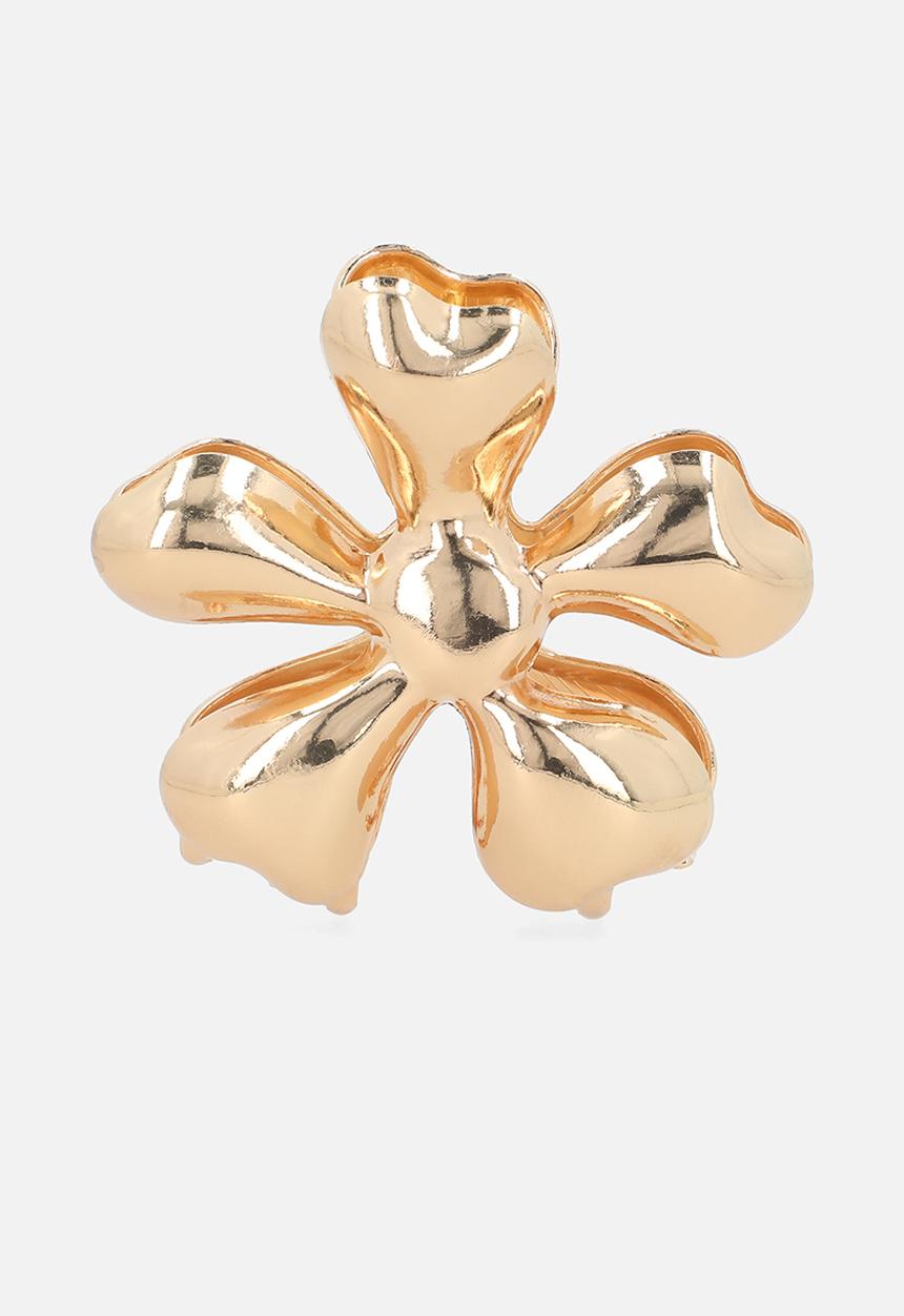 Tessa Design - Katerina shaped flower hair clip-gold