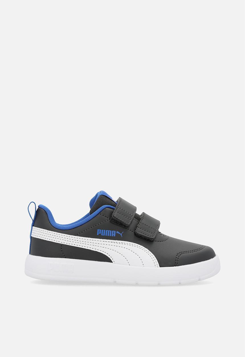 PUMA - Courtflex V3 V Ps - Dusky Grey/White/Mountain Blue