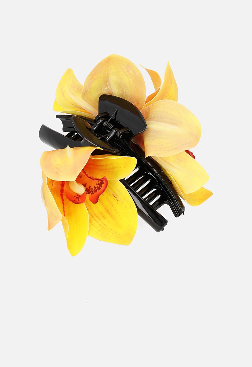 Tessa Design - Magnolia blooming orchid hair accessory - yellow