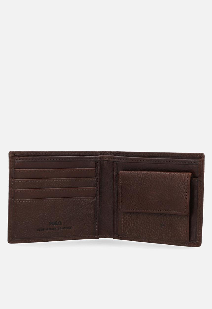 POLO - Billfold With Coin Section - Brown