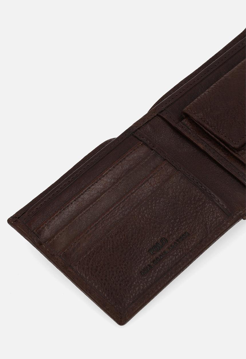 POLO - Billfold With Coin Section - Brown