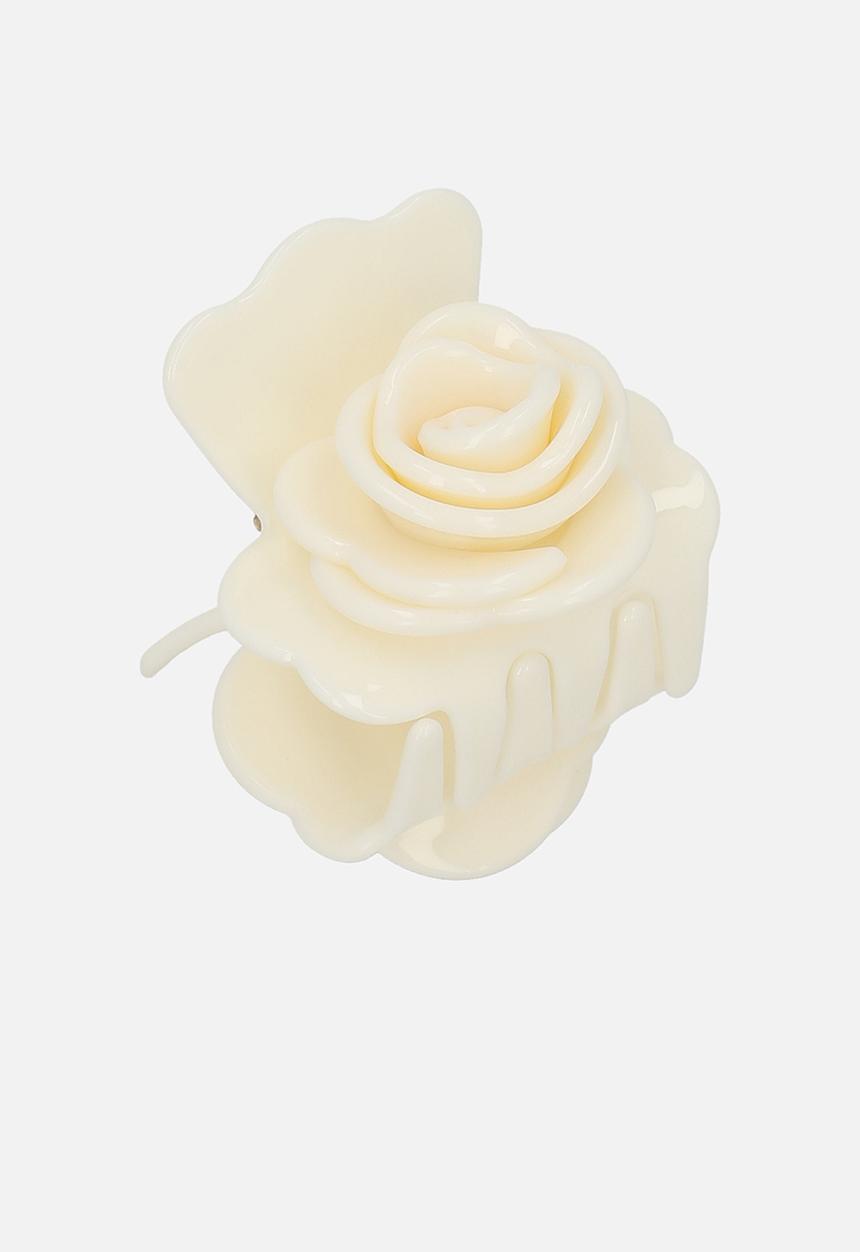 Tessa Design - Roselyn rose shaped hair clip - cream