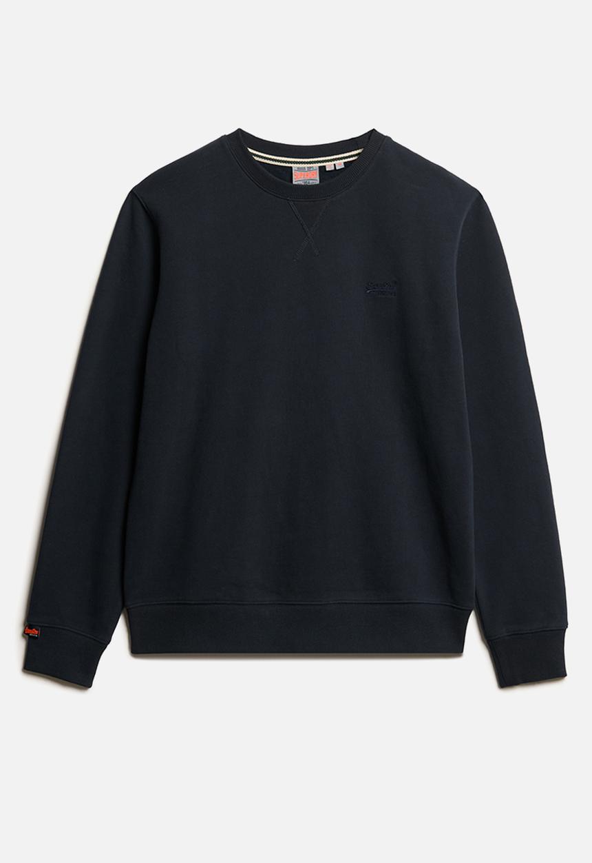 Superdry. - Essential logo crew sweatshirt - eclipse navy