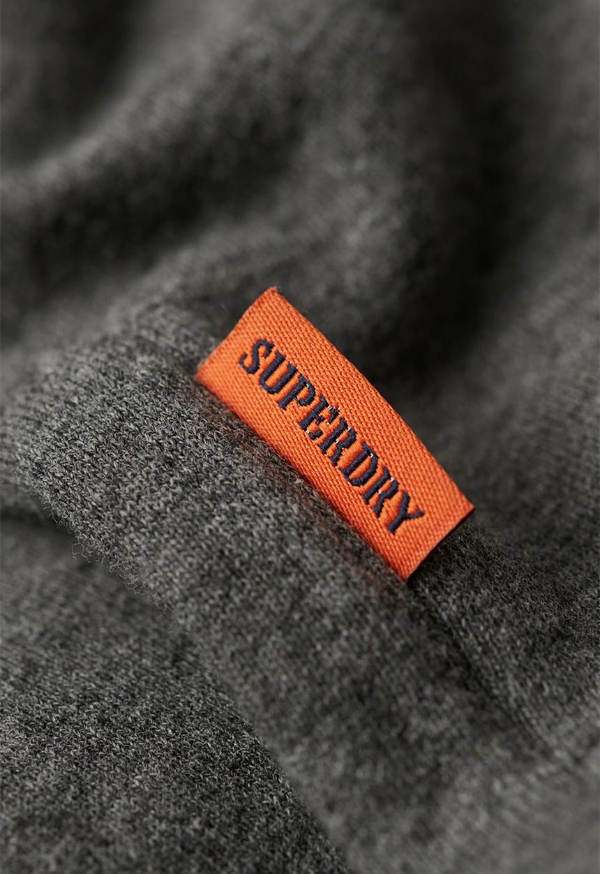 Superdry. - Essential logo crew sweatshirt - Carbon Grey Marl
