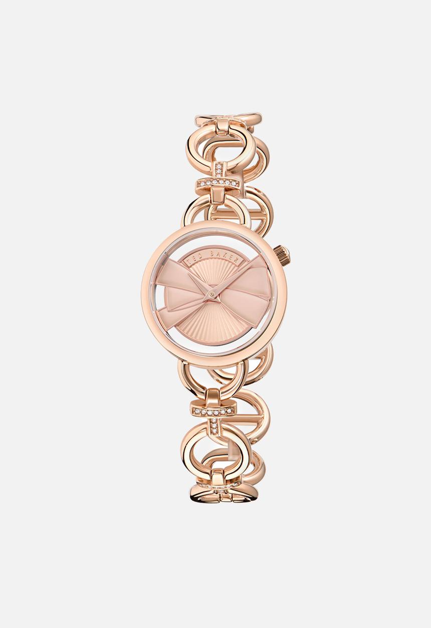 Ted Baker - Rose gold case pink dial rose gold sst bracelet- rose gold