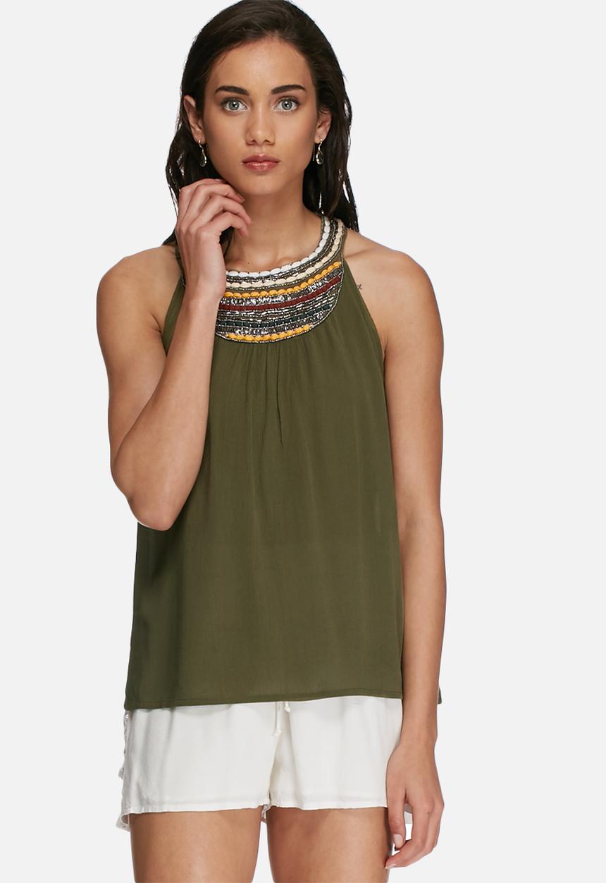 Vero Moda - Zura beaded halterneck top