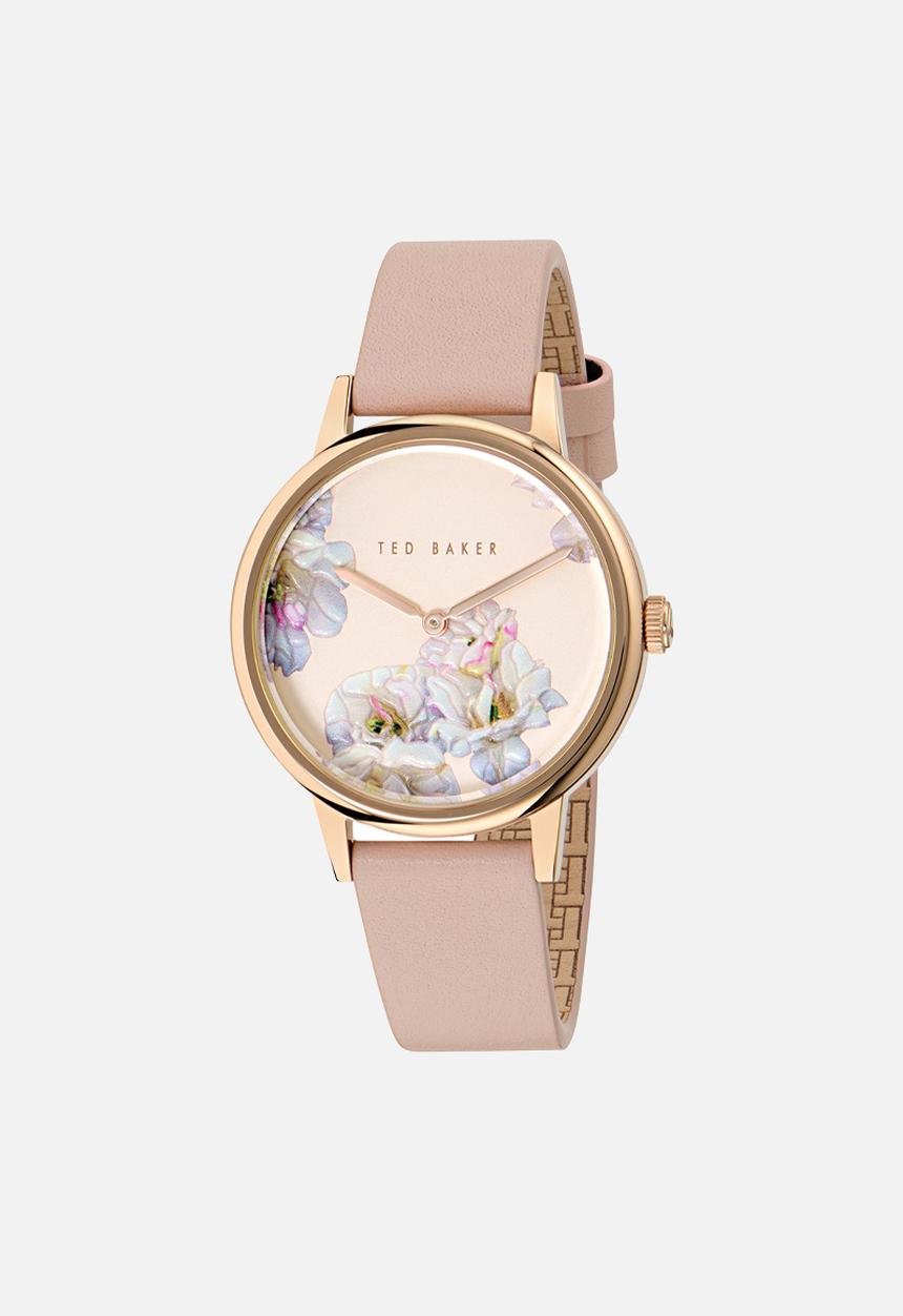 Ted Baker - Yg rsst case  printed  leather strap - beige