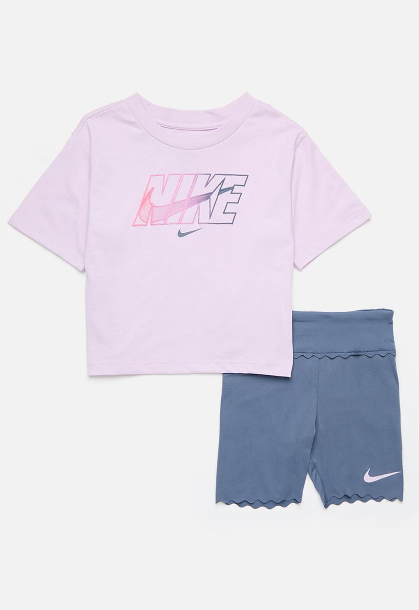 Nike - Nike knit short set - diffused blue