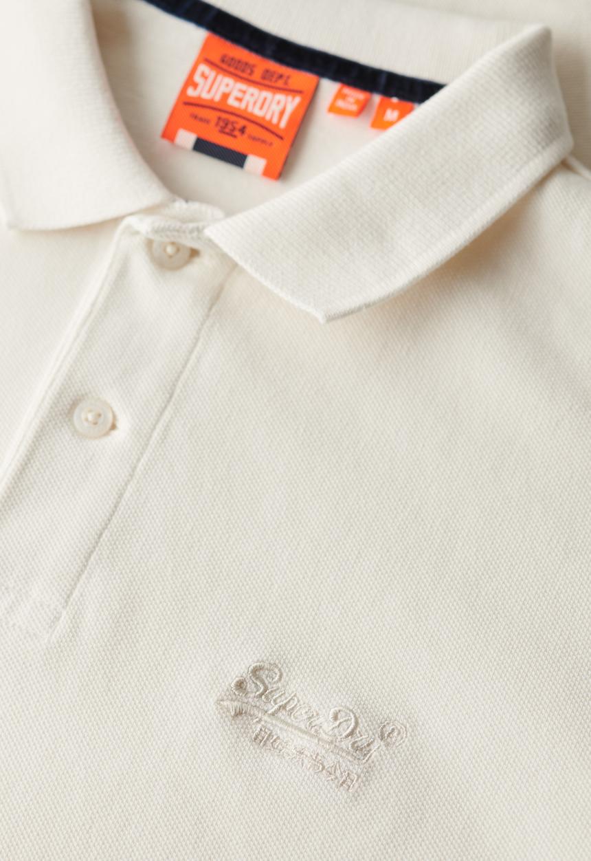Superdry. - Vint Destroy Polo - Destroy Chalk White