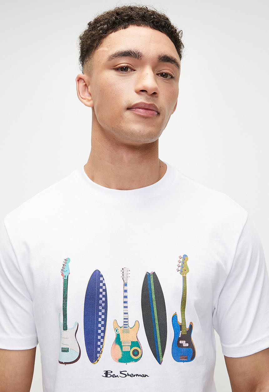 Ben Sherman - Surf N Guitar - White