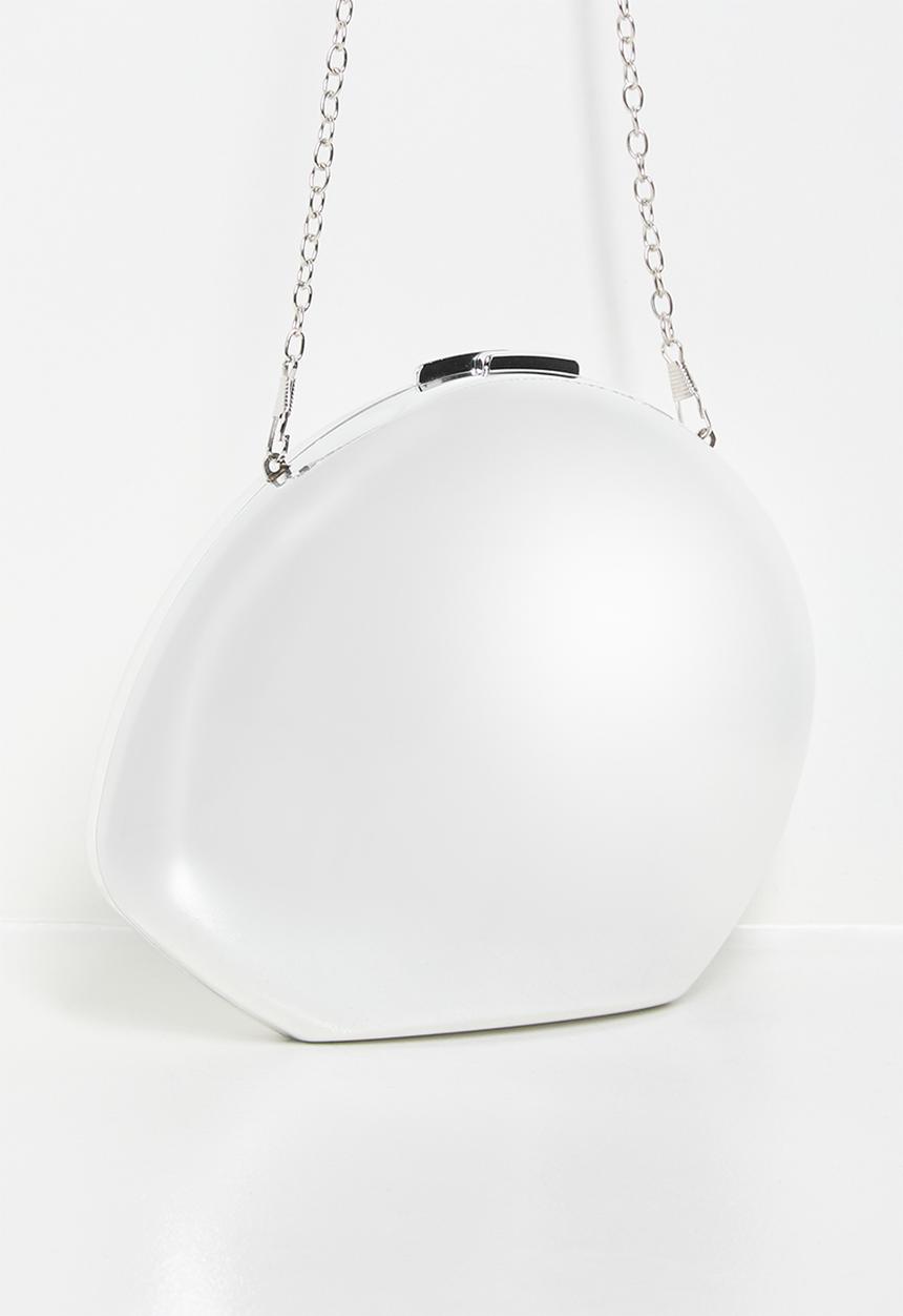 Tessa Design - Natalia metallic box clutch bag-silver
