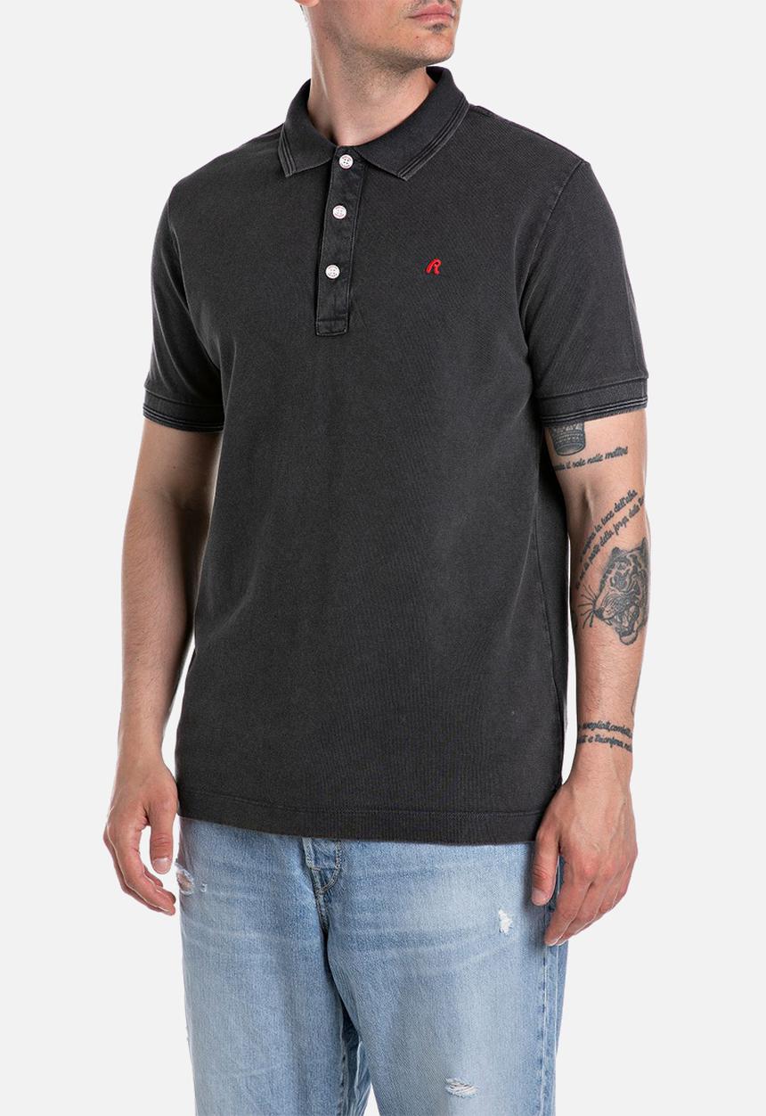 Replay - Slim Piquet Polo - Blackboard