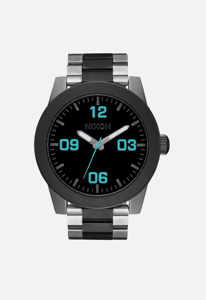 Nixon - Corporal stainless steel watch - silver & black
