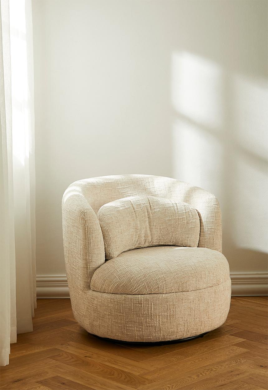 Sixth Floor - Saxon Swivel Chair - Natural