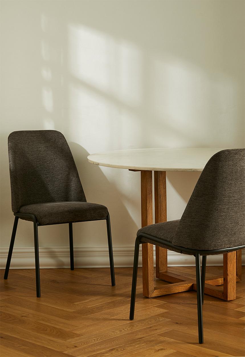 Sixth Floor - Desire chair set of 2 - charcoal