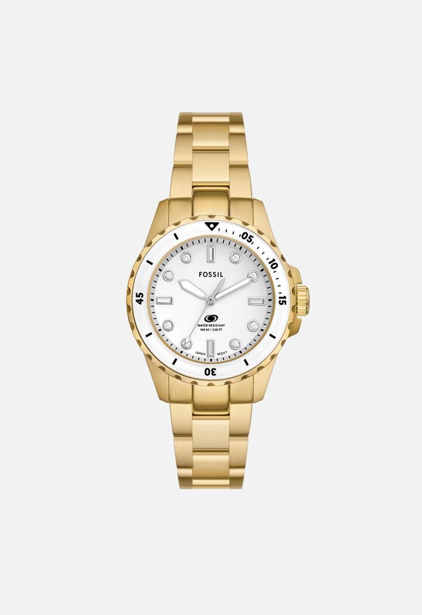Fossil - Blue dive watch ES5350- gold